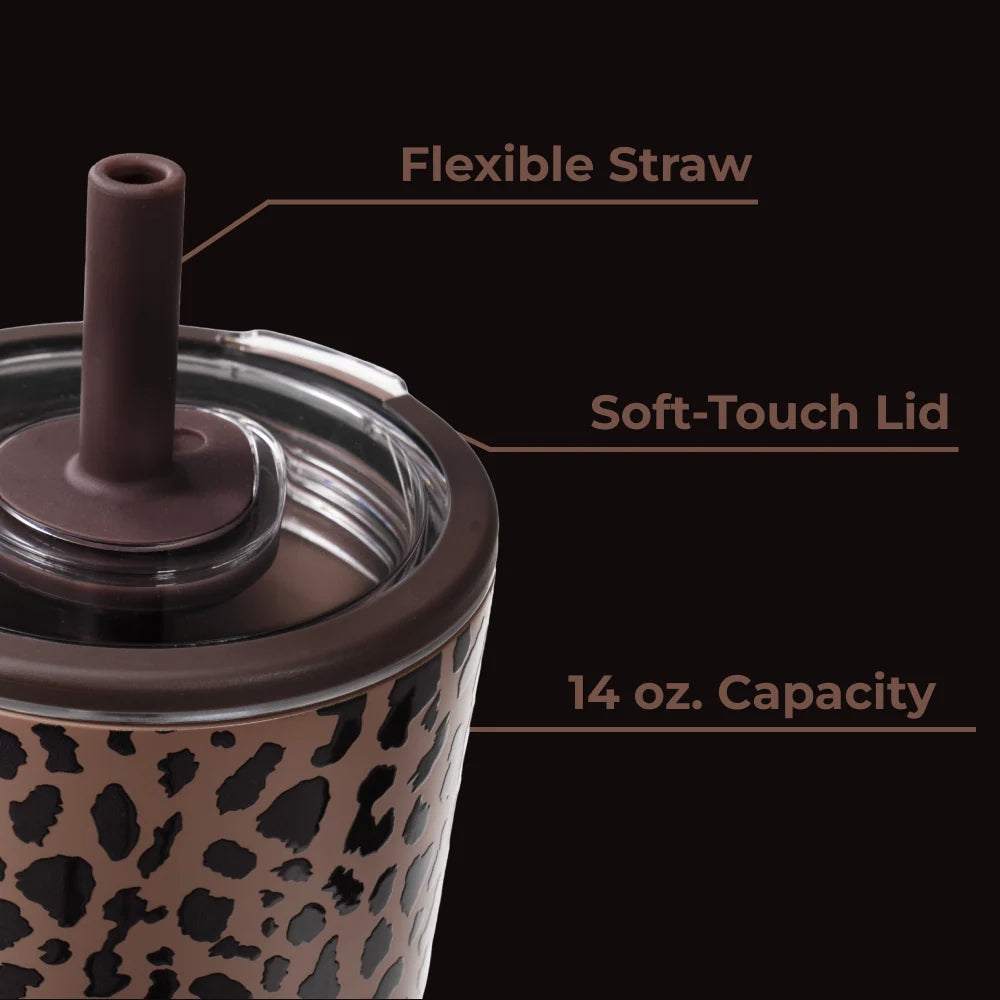 Brown Leopard Non Spill Cup