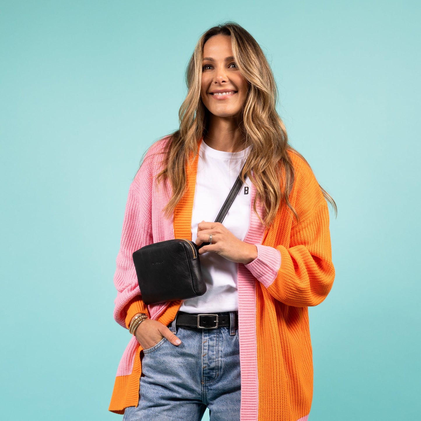 Leather Fanny Pack - Black