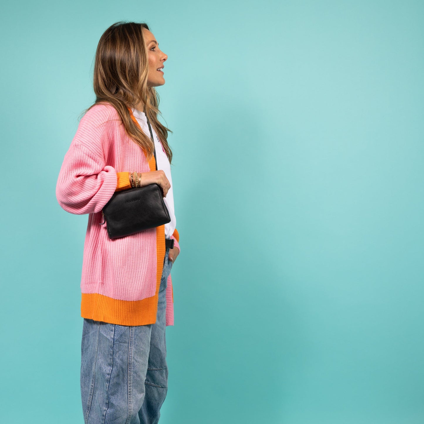Leather Fanny Pack - Black