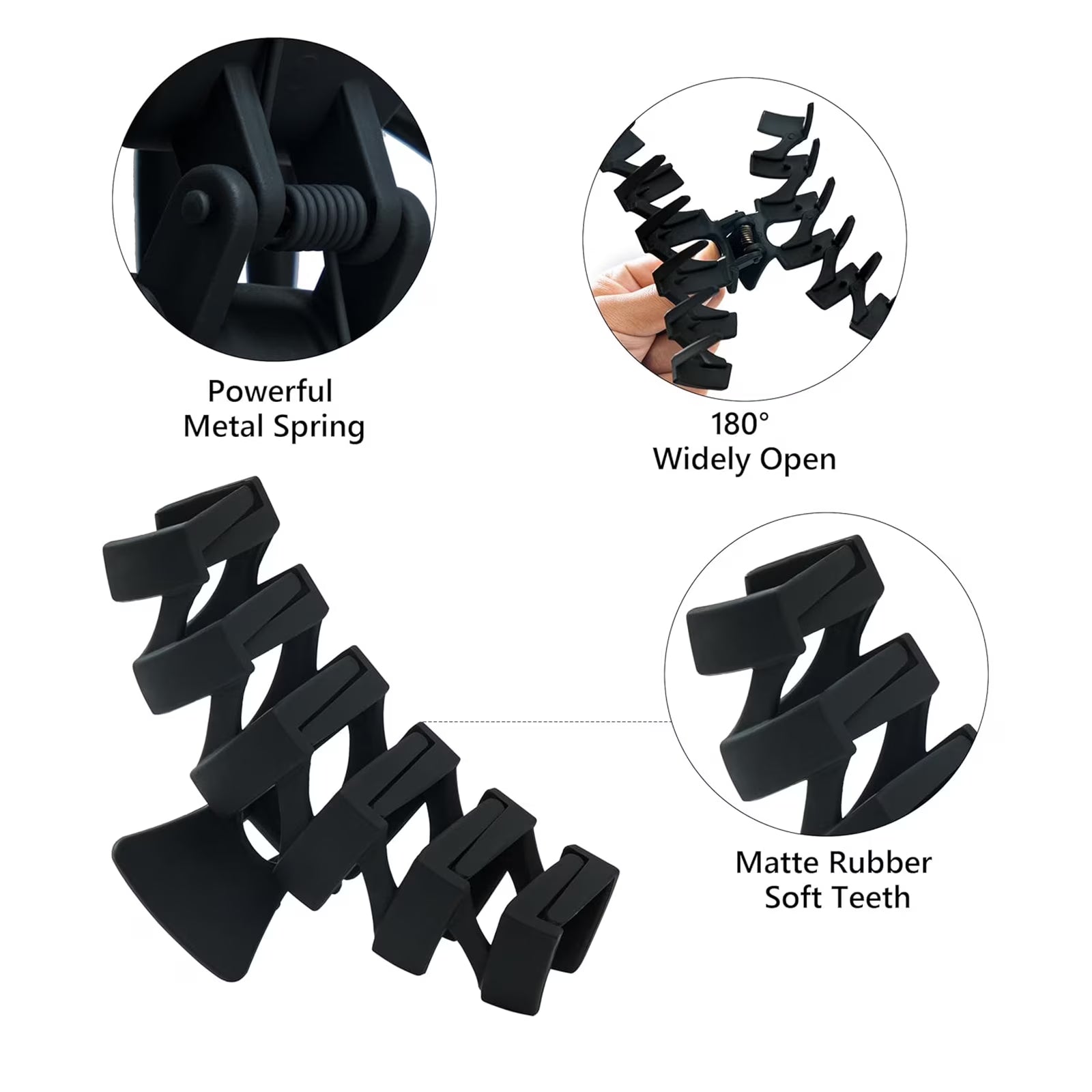 Claw Clips for Thick Thin Curly Hair, 10 Pack Big Hair Claw Large Hair Clips Non-Slip Accessories for Women Girls (Large Size) - 10 Color Options