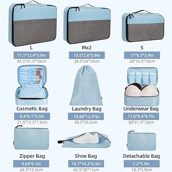 9 Set Packing Cubes for Travel