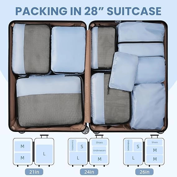 9 Set Packing Cubes for Travel