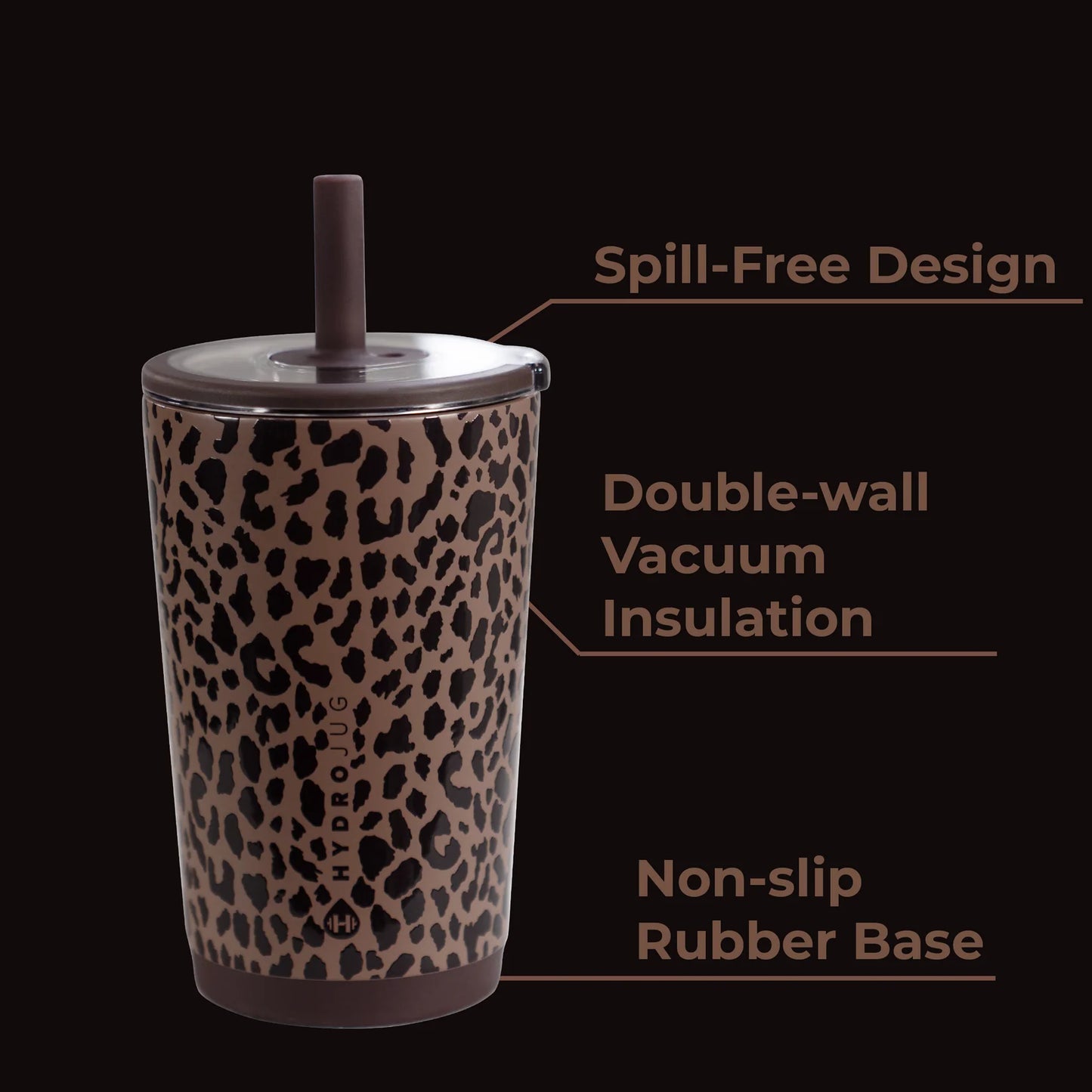 Brown Leopard Non Spill Cup