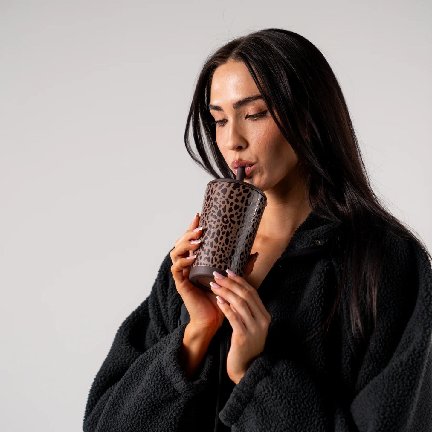 Brown Leopard Non Spill Cup