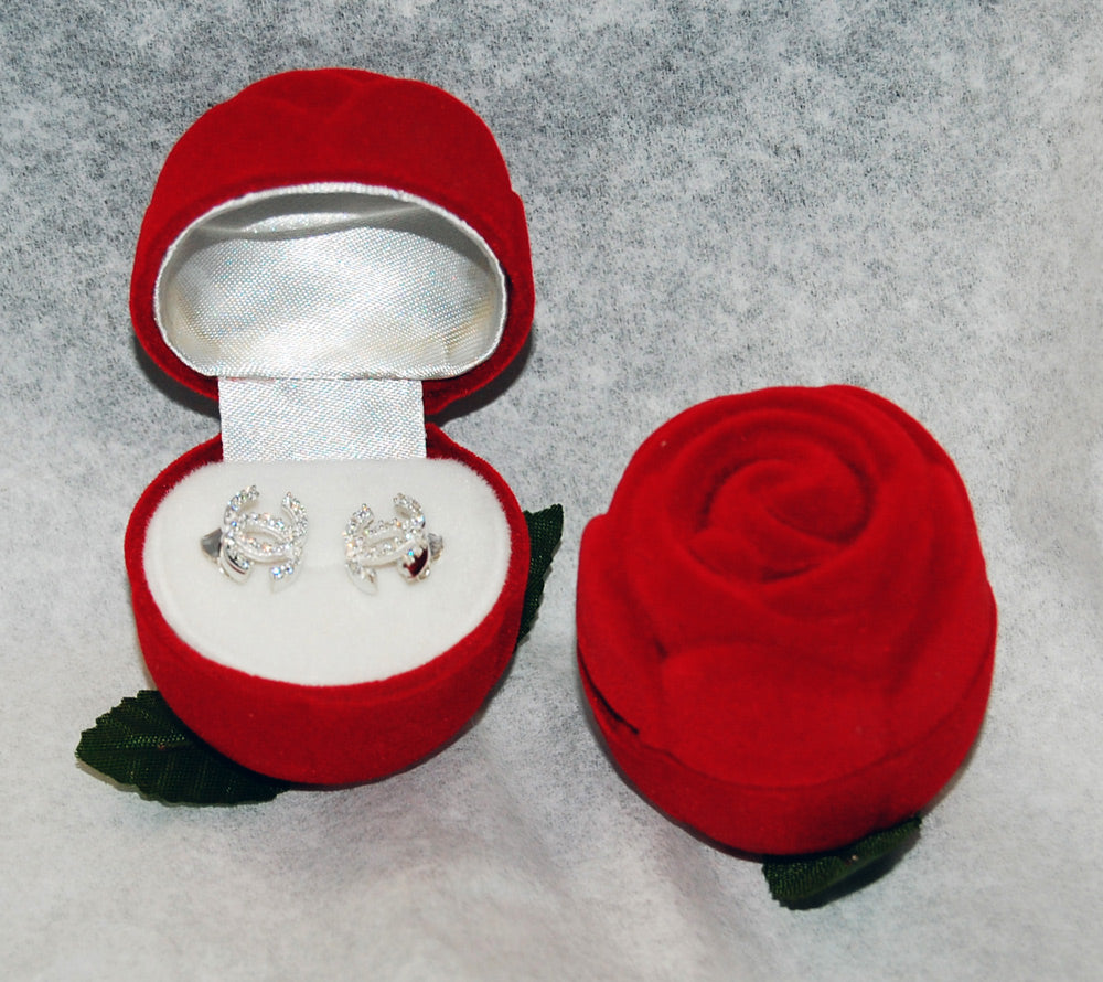 Plated CC Stud Earring