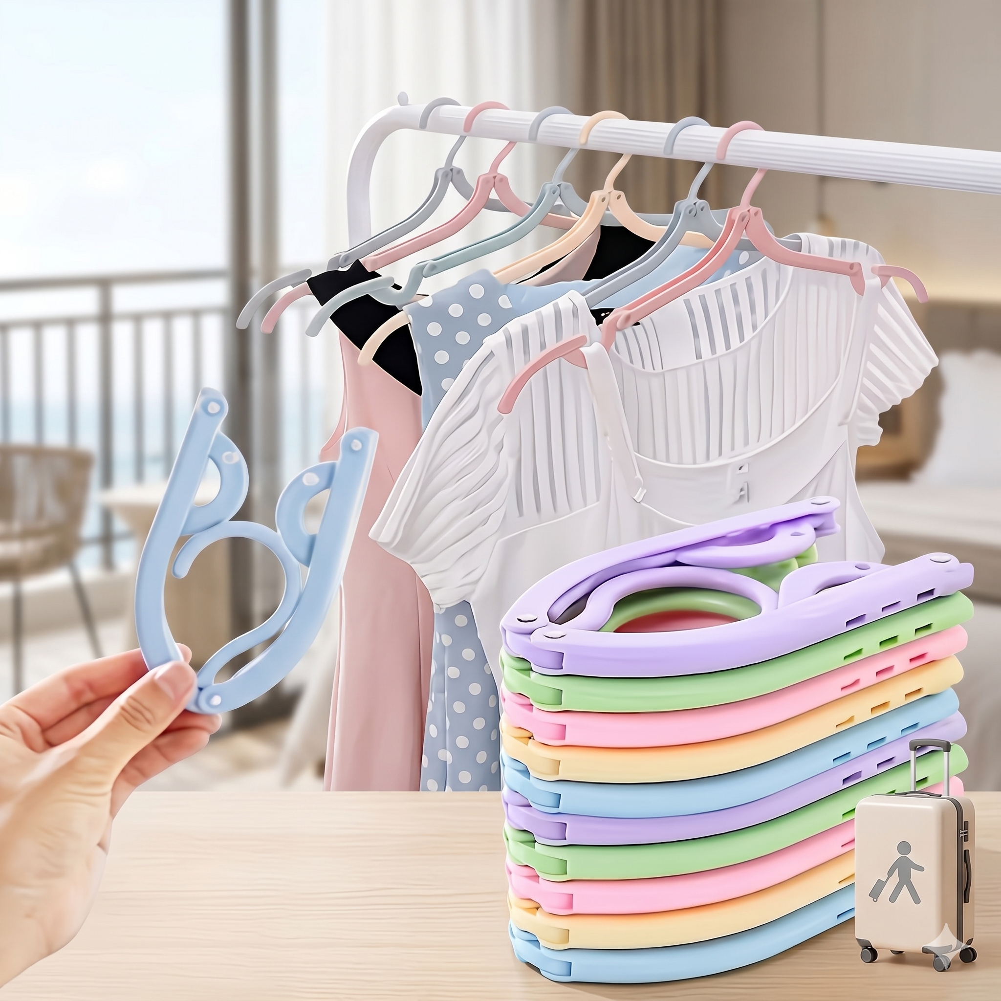 10/20 Portable Travel Folding Hangers - Essential Additions for Cruise Ships, Compact Drying Racks, Clothing Hangers, Travel Hangers, Perfect Gifts for Halloween And Christmas