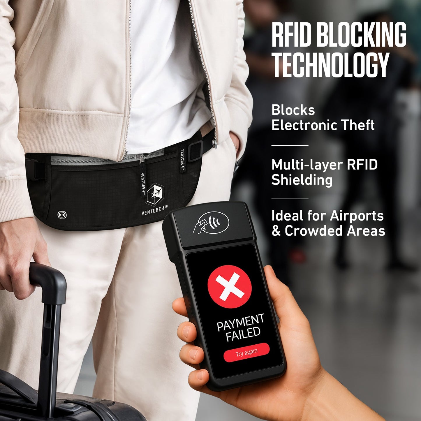RFID Safe Money Belt