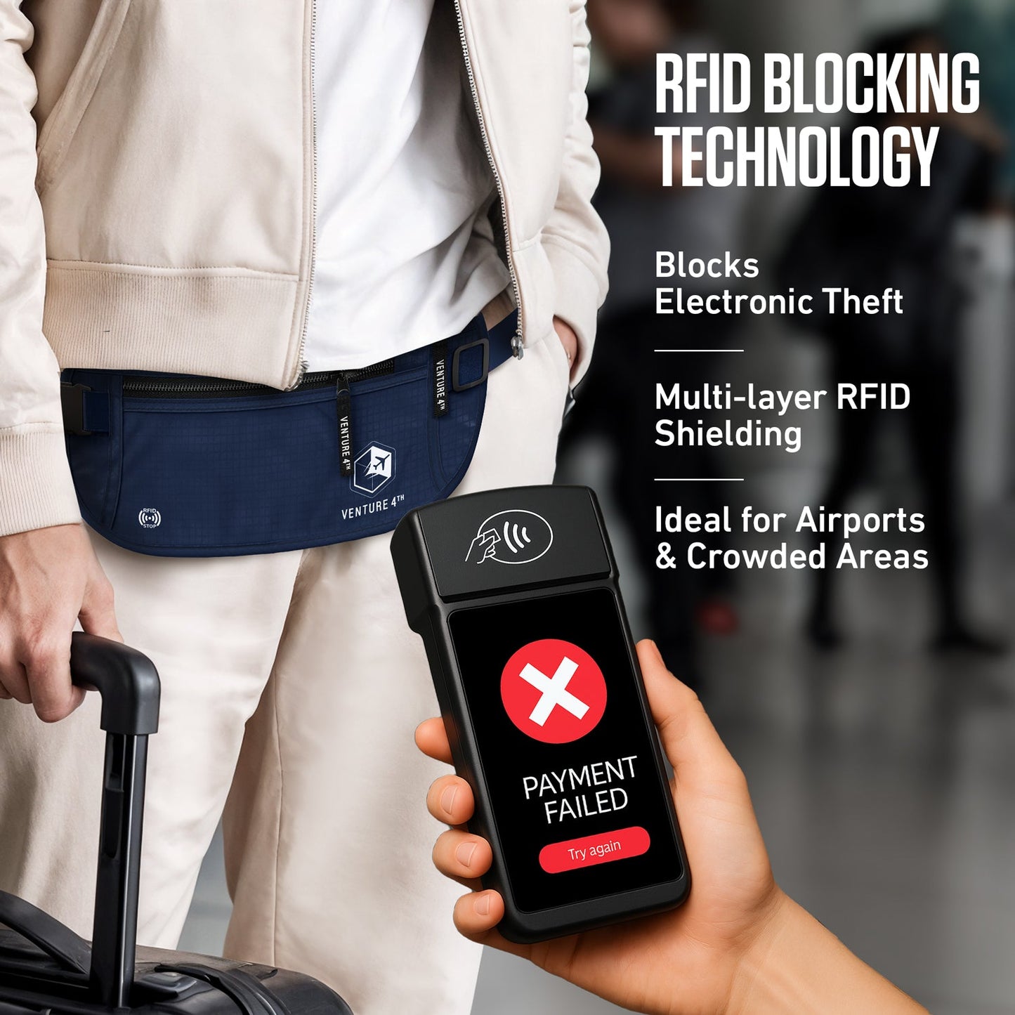 RFID Safe Money Belt