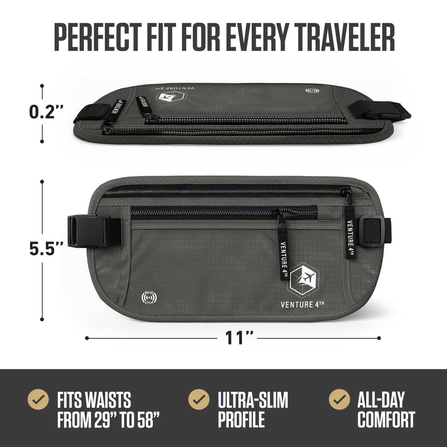 RFID Safe Money Belt