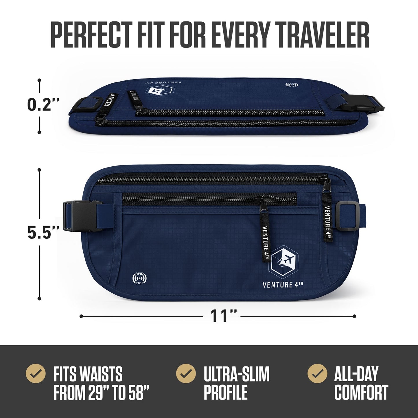 RFID Safe Money Belt