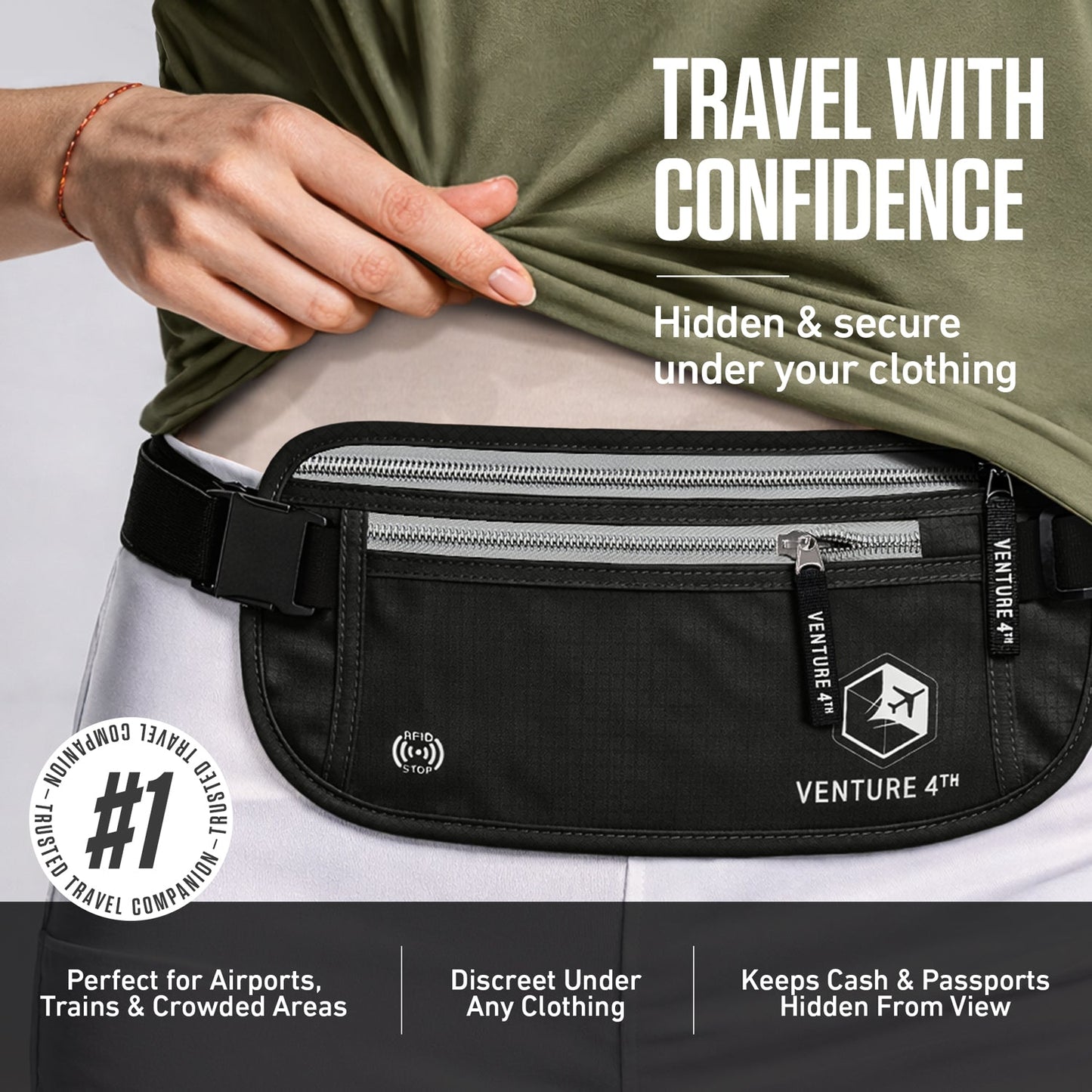 RFID Safe Money Belt