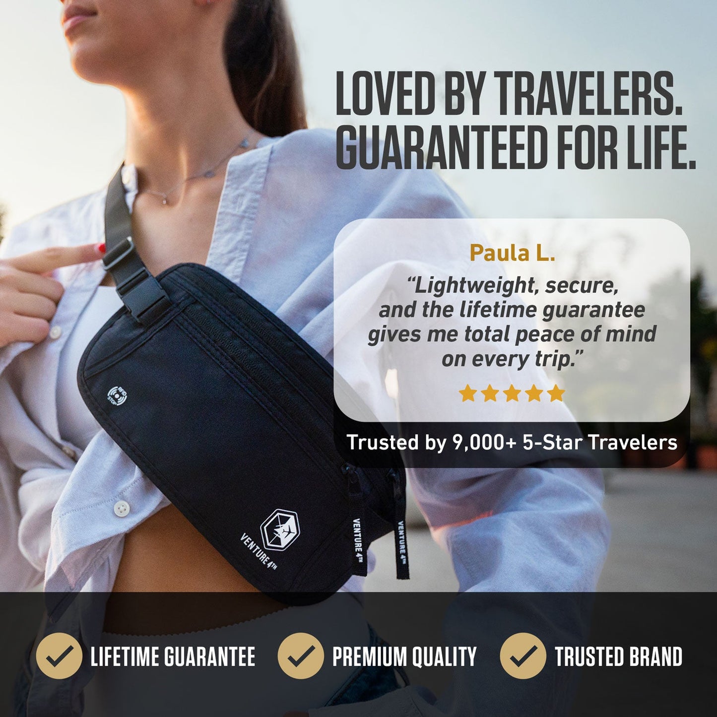 RFID Safe Money Belt