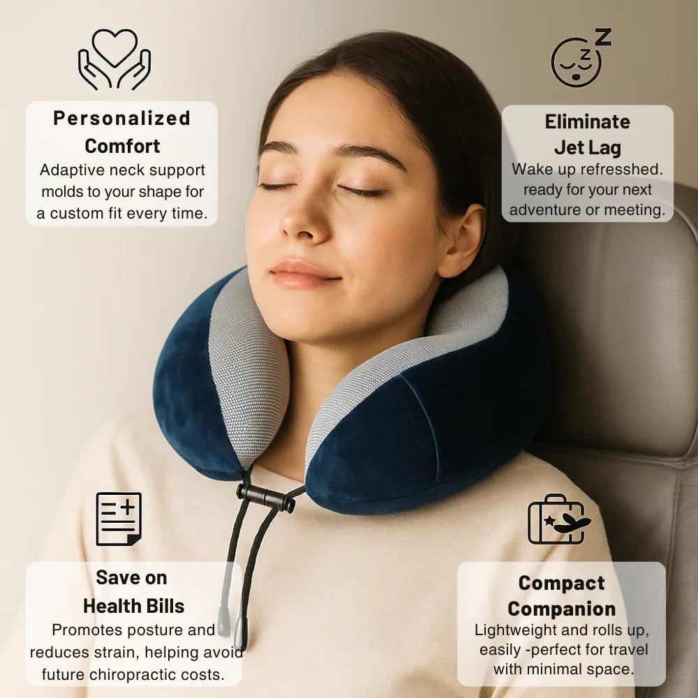 Memory foam travel pillow