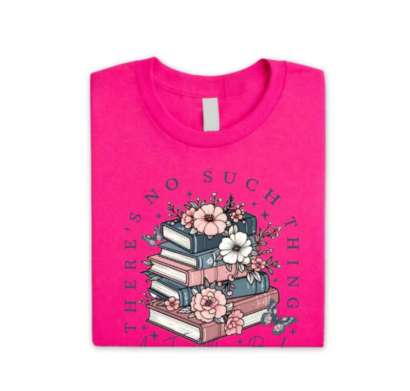 Floral Book Lover Tee – Too Many Books Shirt, Trendy Bookworm Gift for Her, Women's T-Shirt