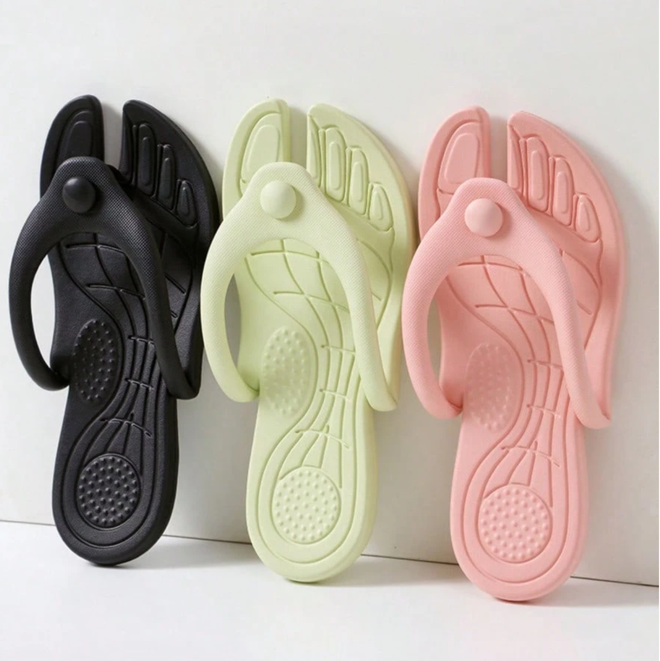 1 Pair Mini Foldable Travel Slippers, High Elastic Soft Sole Anti-Slip Breathable Unisex Hotel Bathroom Beach Portable Massage Flip Flops