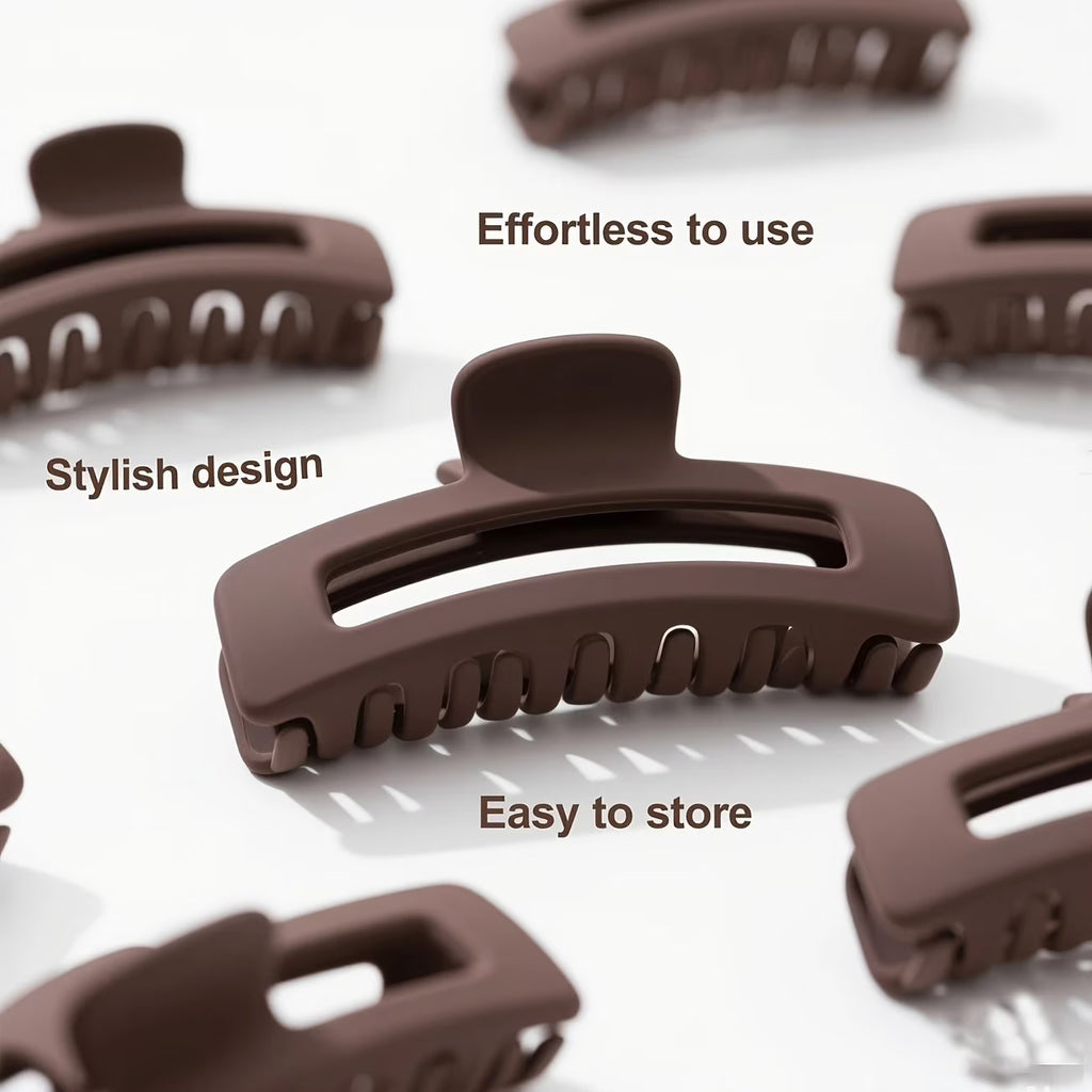 Claw Clips for Thick Thin Curly Hair, 10 Pack Big Hair Claw Large Hair Clips Non-Slip Accessories for Women Girls (Large Size) - 10 Color Options