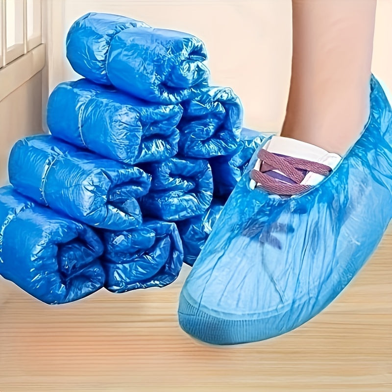 100-pack waterproof disposable shoe covers for travel and medical use